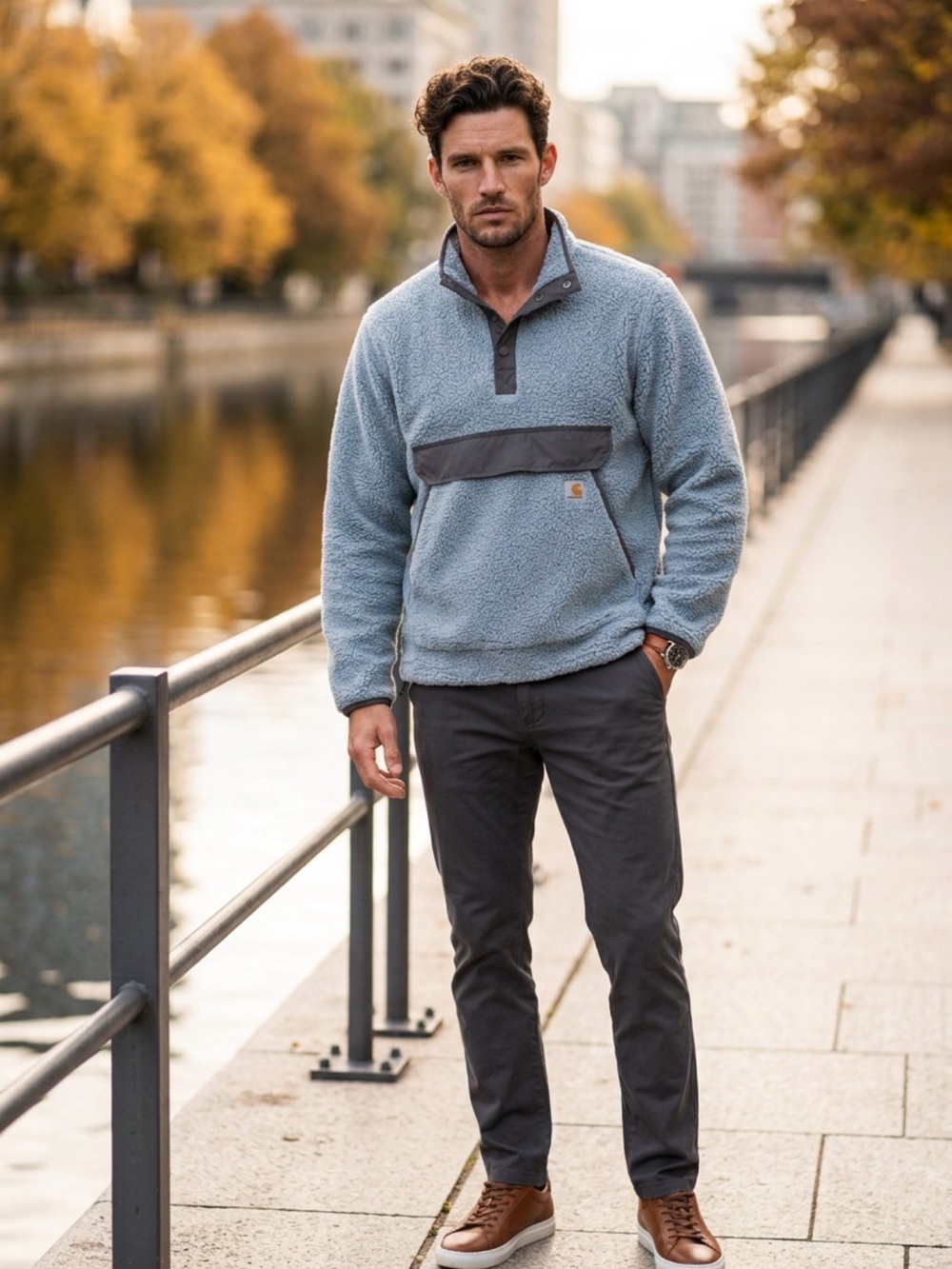 Carhartt Light Blue Fleece Pullover